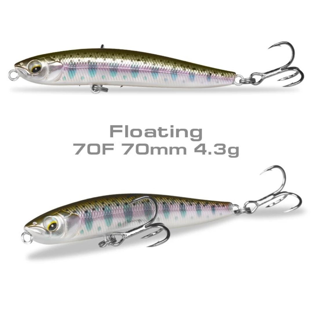Leurre Stickbait FS70 – 7cm Redoutable sur Perche, Truite et Black-Bass