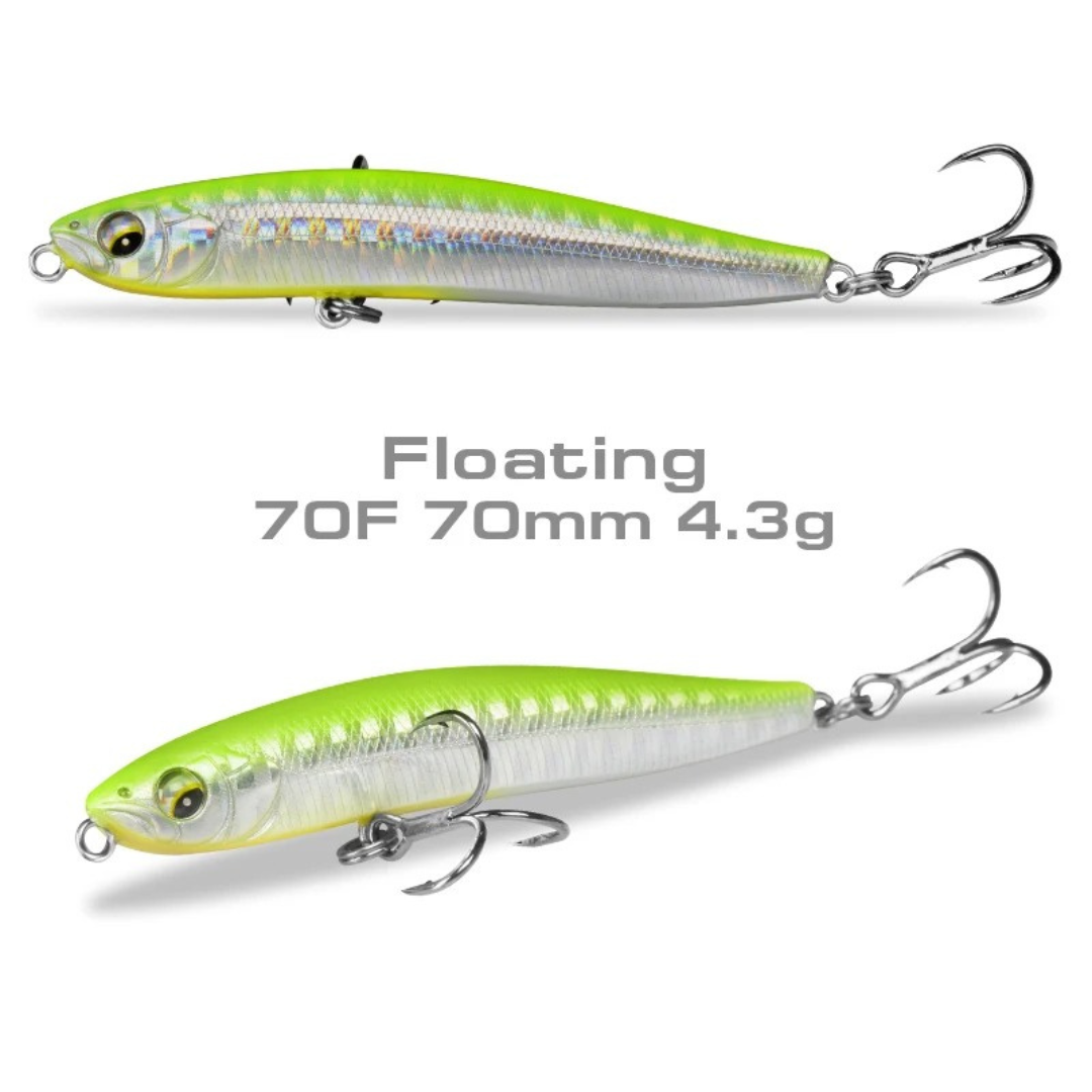 Leurre Stickbait FS70 – 7cm Redoutable sur Perche, Truite et Black-Bass