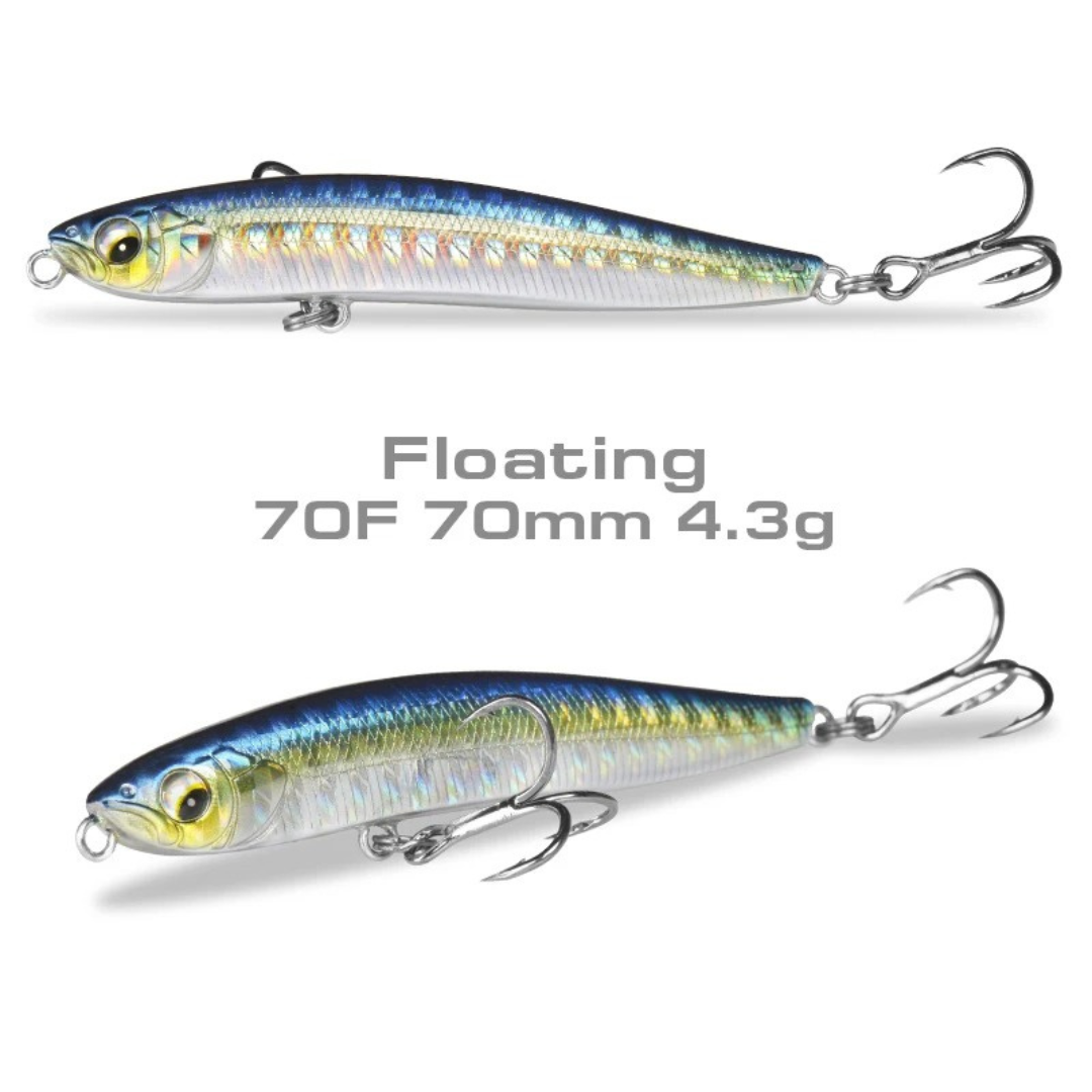 Leurre Stickbait FS70 – 7cm Redoutable sur Perche, Truite et Black-Bass