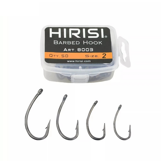 Hameçons Carpe Barbelés Acier Inoxydable Haute Teneur en Carbone - 50 Pièces avec Boîte de Rangement